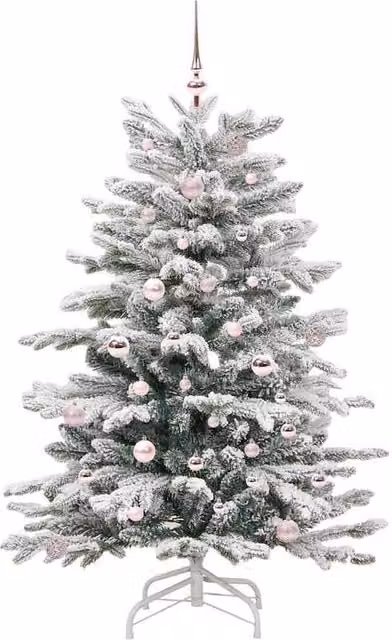 Berkfield Home Elegant White Artificial Hinged Christmas Tree, Height: 150 cm – 1