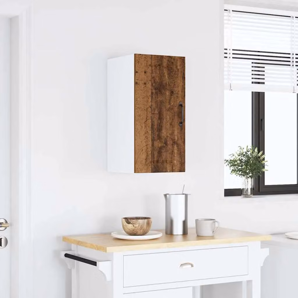 Berkfield Home Lucca Rustic Kitchen Wall Cabinet in Brown with Glass Doors – 2
