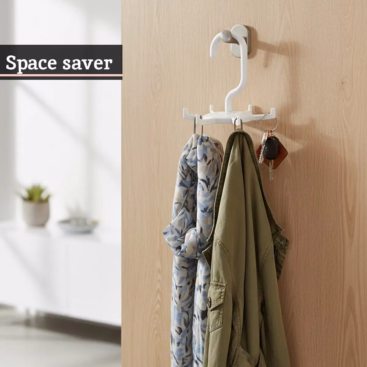 Orsina Luxe White 6 Hooks Plastic Belt Organiser Hanger – 3
