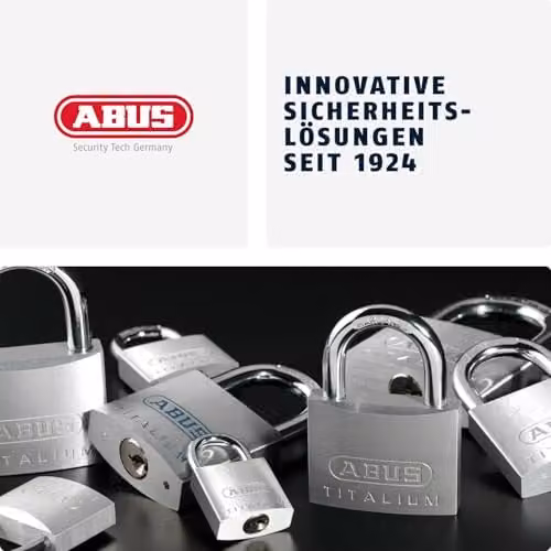 ABUS 64TI/50 Titalium Padlock with Aluminium Body in Silver/Grey – 4