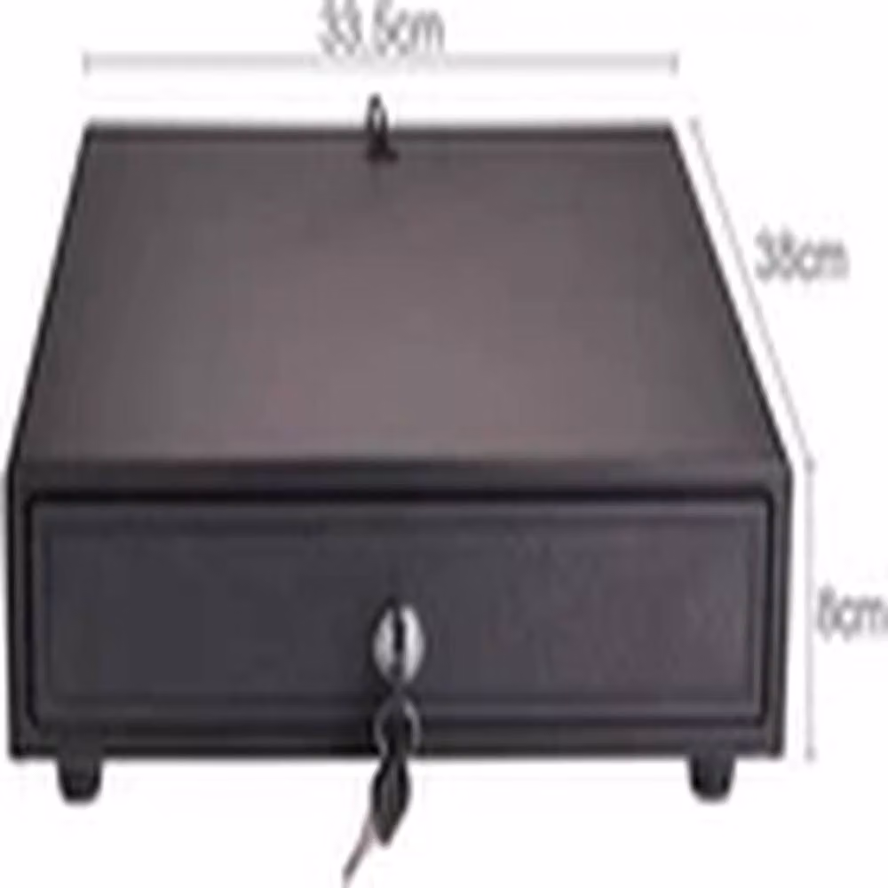 EONLION Cash Register Drawer with 4 Bill and 5 Coin Trays, Key Lockable, Black – 2