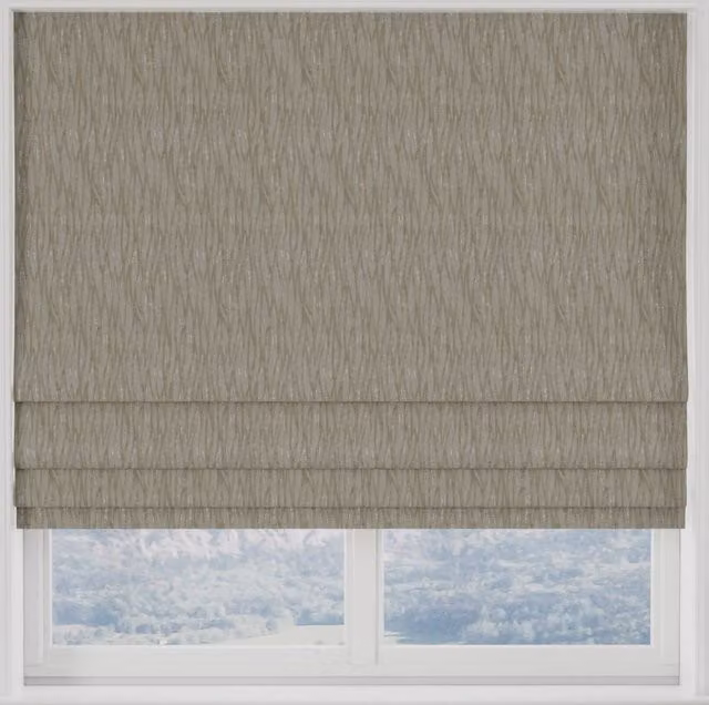 Terrys Linear Made to Measure Blackout Roman Blind in Beige Striped Polyester