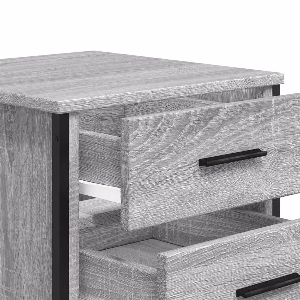 Berkfield Home Grey Sonoma Bedside Cabinet in Engineered Wood W/D/H: 40 x 41 x 40 cm – 6