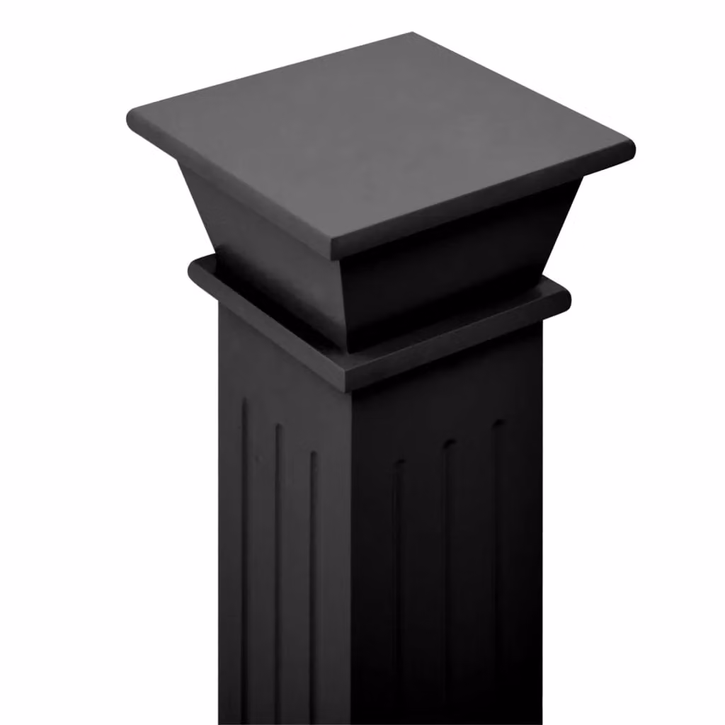Berkfield Home Classic Square Pillar Plant Stand in Black MDF, W/D/H: 17 x 17 x 66 cm – 3
