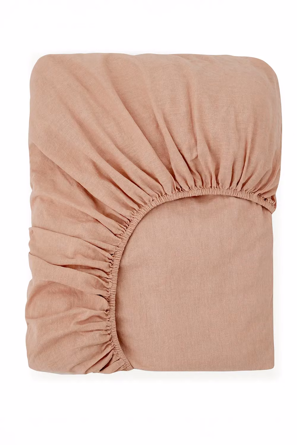 Martex Touch of Linen Cotton Fitted Sheet in Pink, W/D: 180 x 200 cm – 2