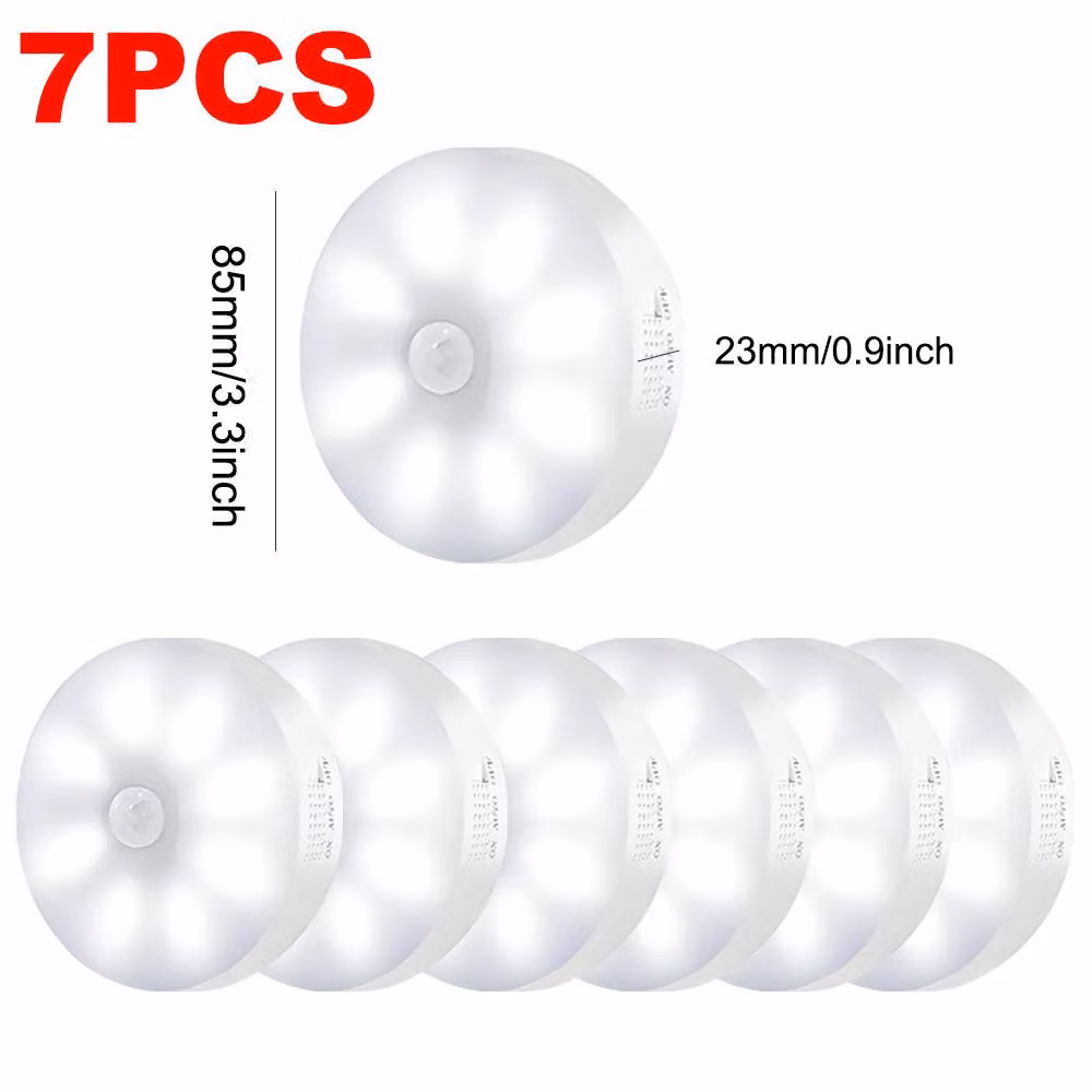 Ventryn USB Rechargeable Portable LED PIR Motion Sensor Night Light in White – 2