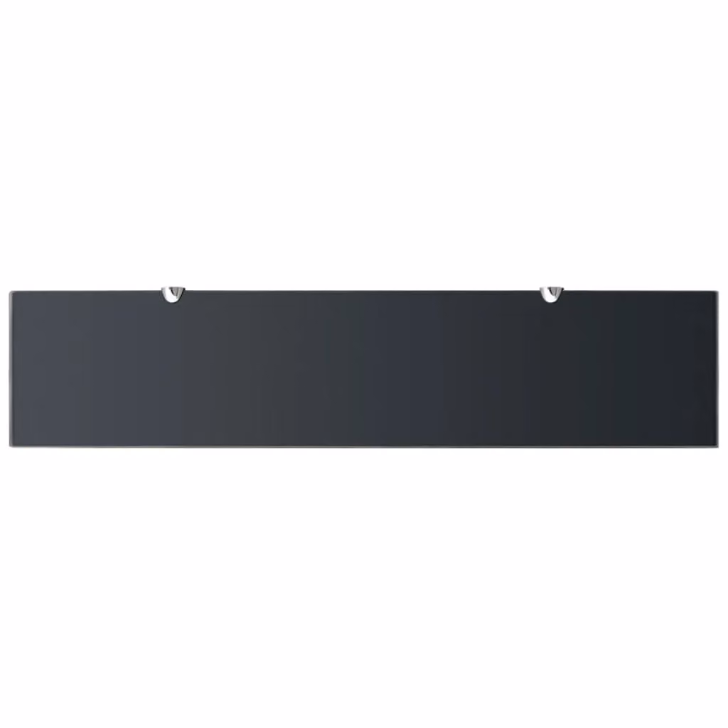Berkfield Home Black Glass Floating Shelf, W: 90 cm, D: 20 cm – 2