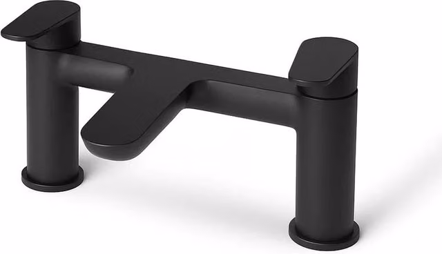 Hinsinc Modern Matt Black Thermostatic Bath Filler Mixer Tap – 1