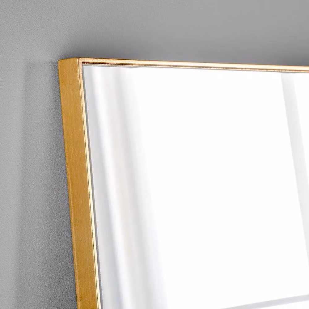 Yearn Mirrors Large Full Length Minimalist Rectangular Hanging Mirror in Gold, W: 90 cm, H: 180 cm – 2