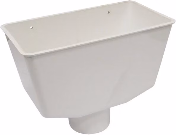 FloPlast Deepflow/Hi-Cap Downpipe Hopper, 80mm, White