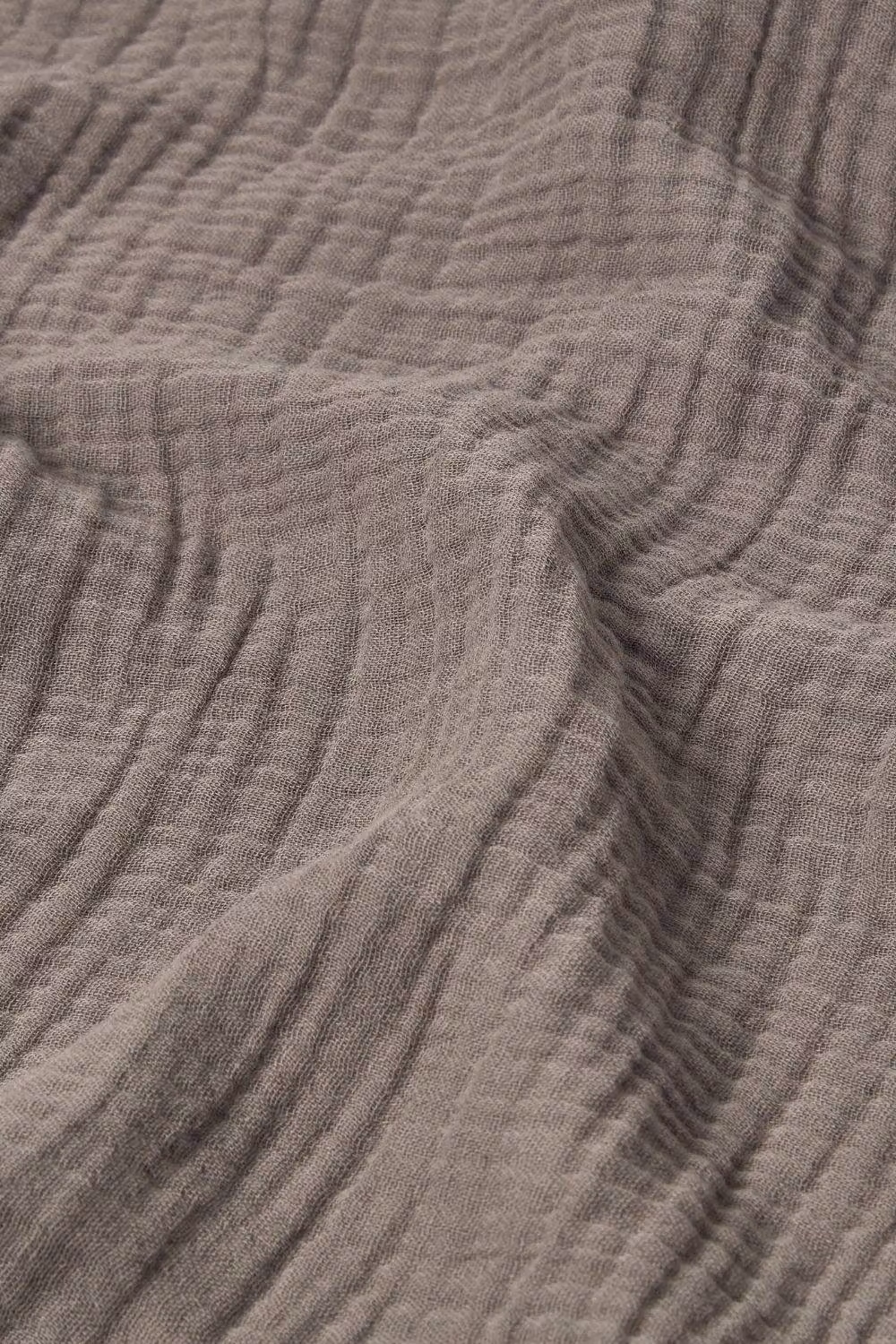 Homescapes Muslin Cotton Throw Blanket, Grey, W/D/H: 127 x 180 cm – 2