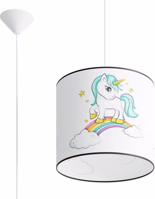 Sollux Lighting Modern Multicolour Fabric Pendant Lamp, W/D/H: 95 x 30 x 30 cm