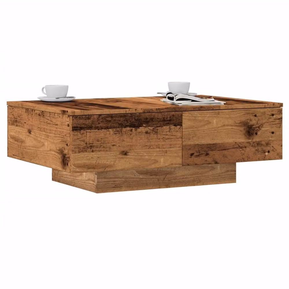 Berkfield Home Rustic Brown Engineered Wood Coffee Table, W/D/H: 90 x 60 x 31 cm – 2
