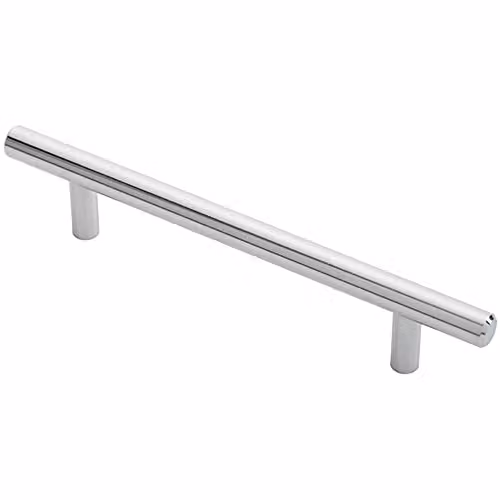 Loops Round T-Bar Cabinet Pull Handle in Chrome, 128mm Fixing Centres