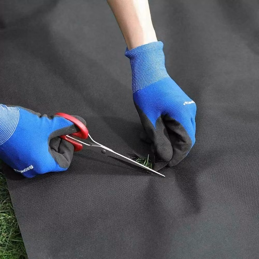 FLAVORA Heavy Duty Weed Control Fabric Ground Cover, Black, 1.25 kg – 3