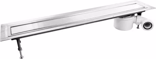 McAlpine SS Channel Drain for Vinyl Floor, 600mm with 50mm Trap, Grey