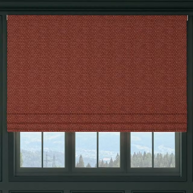 HOUSE Llewelyn-Bowen Divina Made To Measure Blackout Roman Blind in Ruby Red