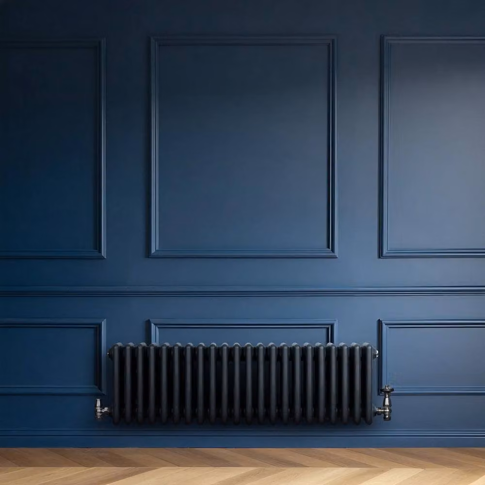 Monstershop Traditional 4 Column Steel Radiator, Anthracite Grey, H: 101.0 cm, W: 30.0 cm, D: 30.0 cm – 4