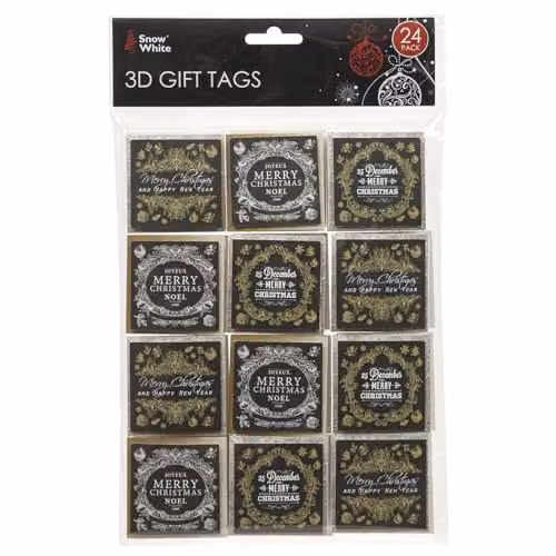 VFM e-Store Christmas Themed Present Labels, 24 Pack, Multicolour, W: 29.9 cm x H: 18.2 cm x D: 1.4 cm – 4