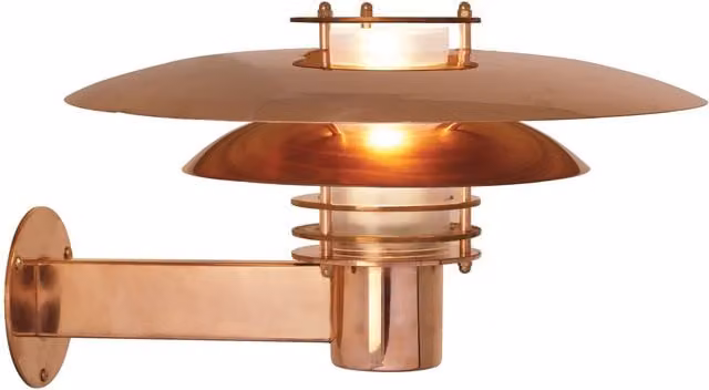 Nordlux Phoe Copper Outdoor Wall Light for Garden and Terrace, IP54, E27, Up/Down Lighting