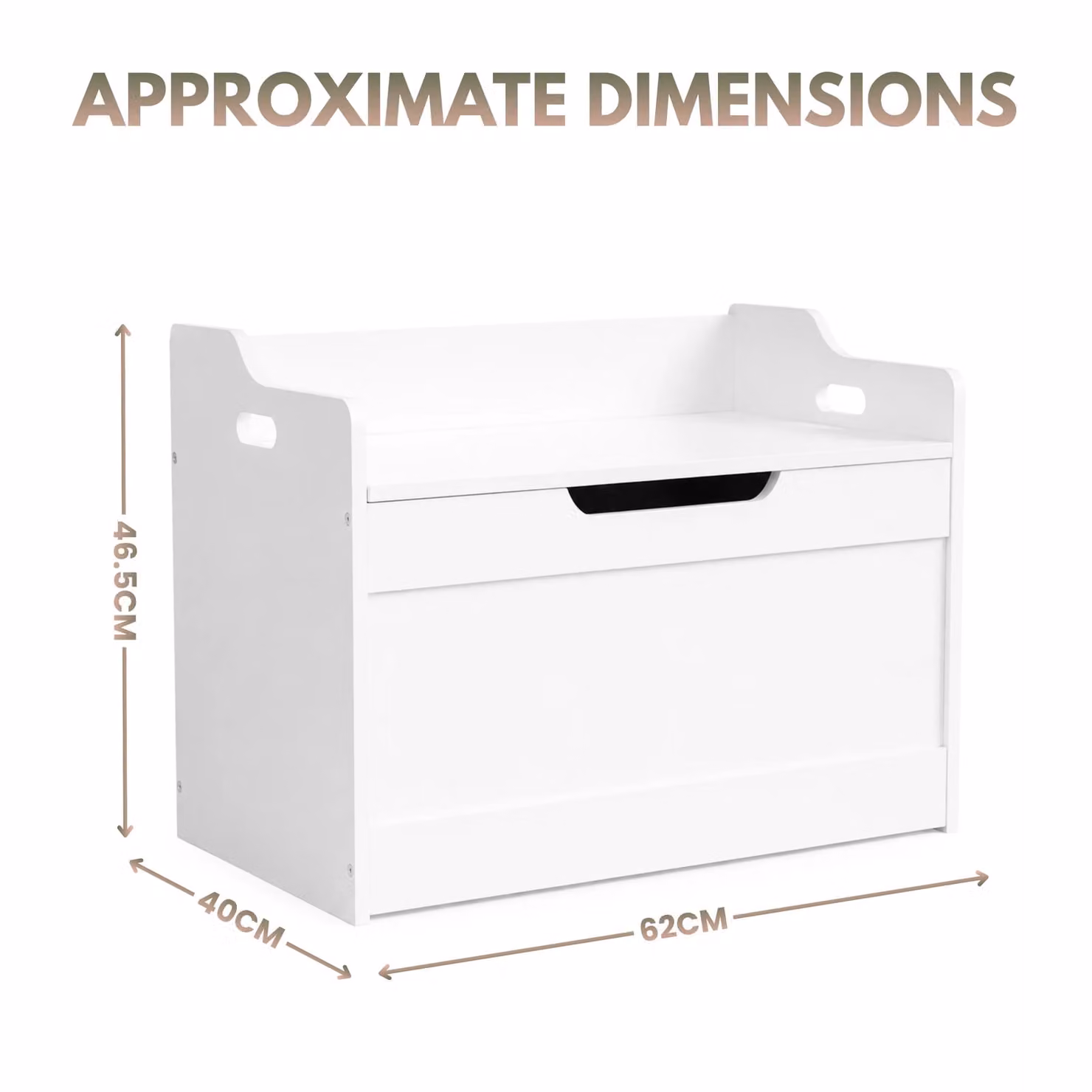 Marco Paul White Wooden Storage Bench and Toy Chest with Hidden Storage – 2