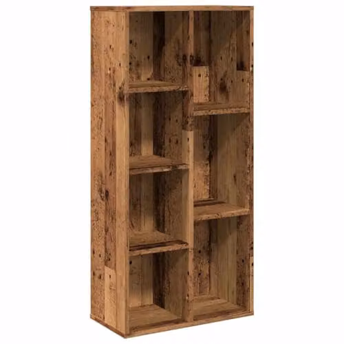 vidaXL Modern Book Cabinet in Old Wood Brown, W/D/H: 50 x 25 x 104 cm