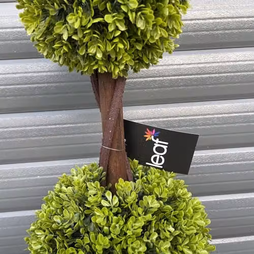 Leaf Artificial Green Double Ball Topiary Tree, Height: 90 cm – 2