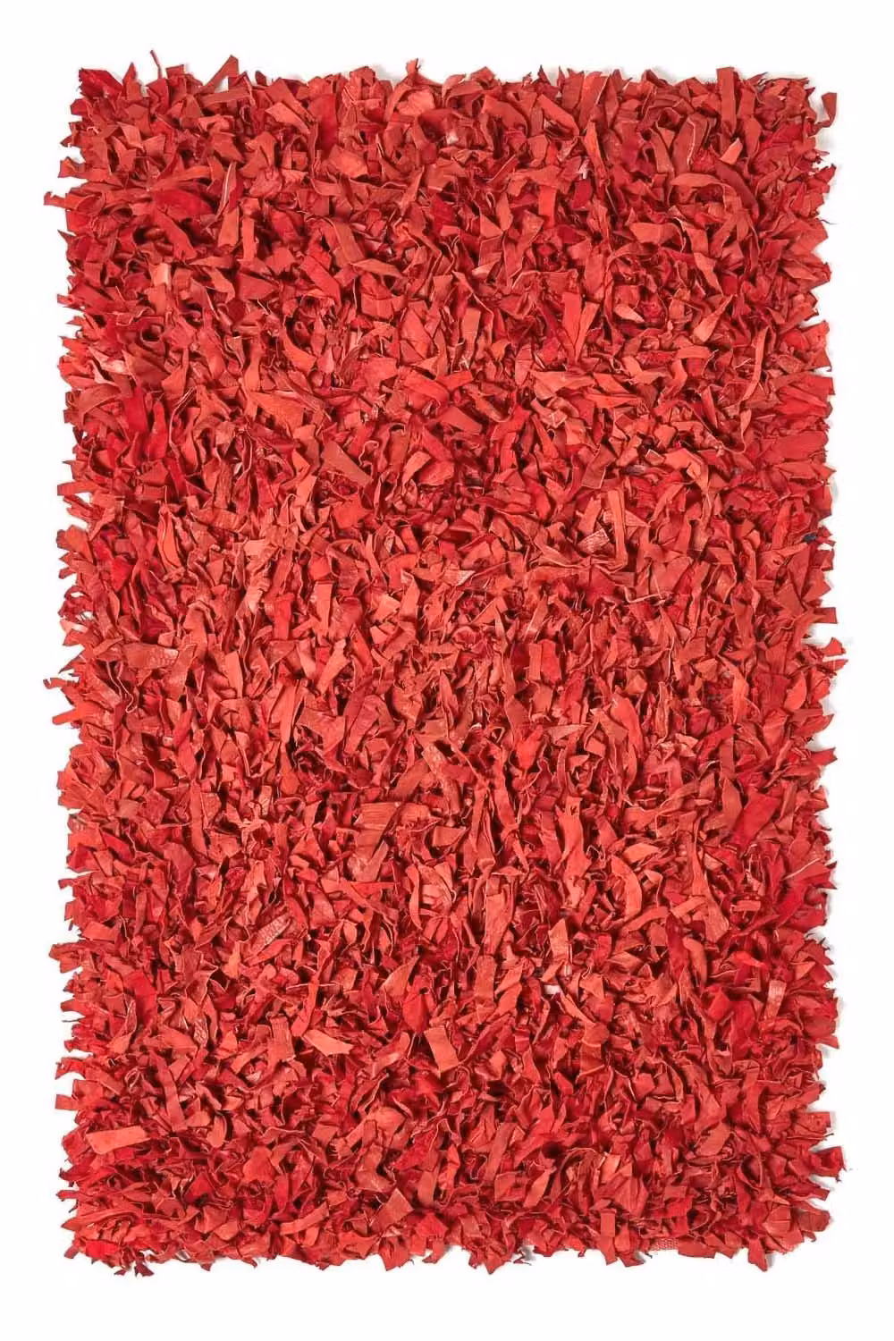 Homescapes Dallas Red Leather Shaggy Rug, W: 150 cm, L: 240 cm – 2