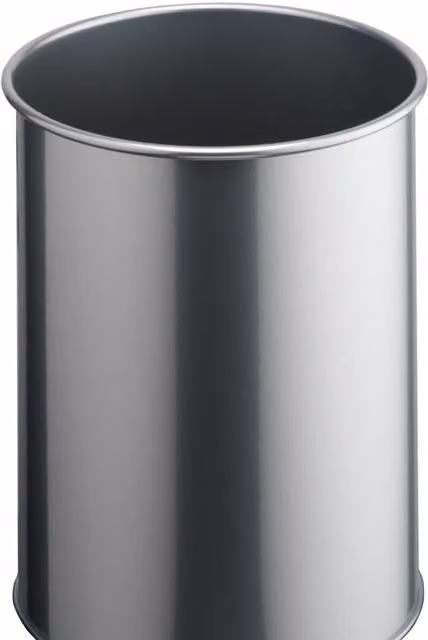 Durable Silver Metal Waste Bin 15 Litre