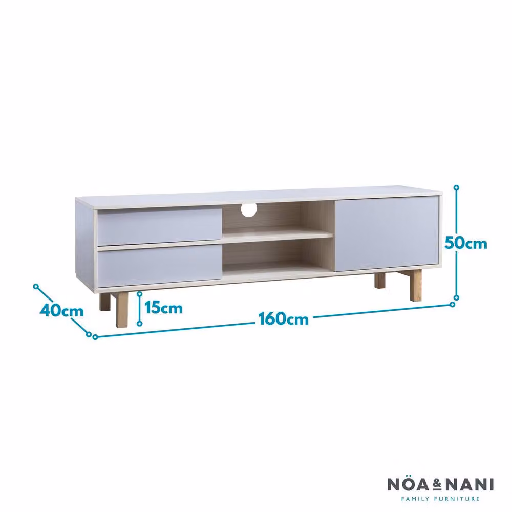 Nöa and Nani Järstorp Modern TV Unit in Grey and White Finish – 4