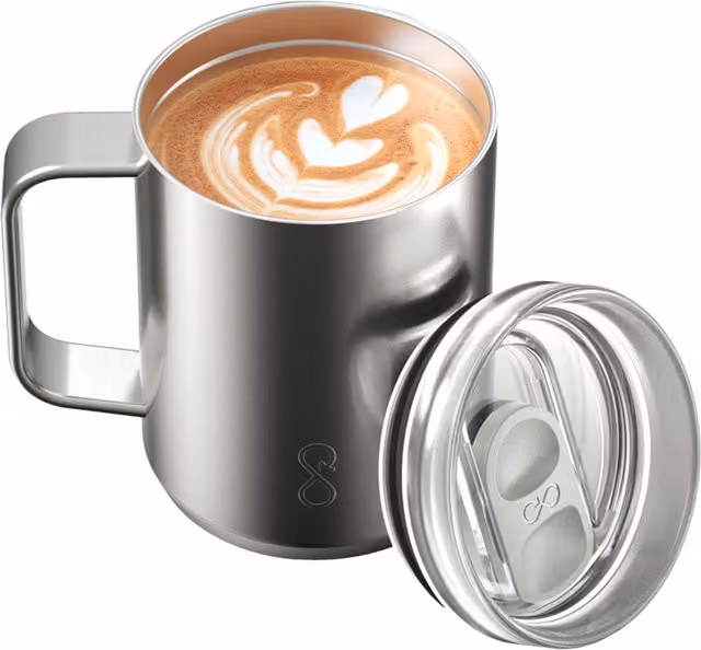 Ocean Bottle Insulated Stainless Steel Travel Mug, 350ml, Grey and Silver – 1
