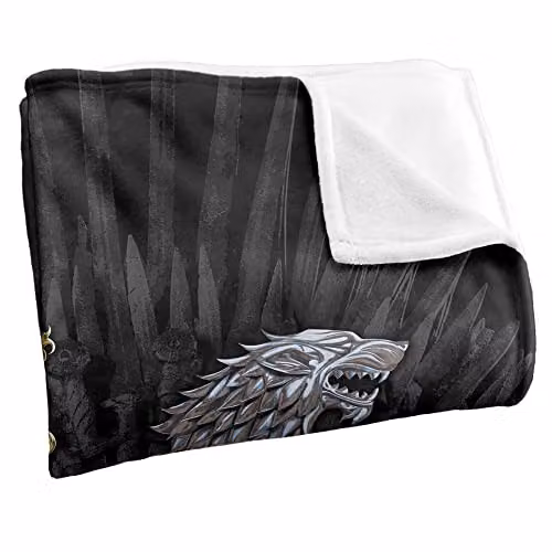 LOGOVISION Game of Thrones Super Soft Microfibre Fleece Throw Blanket, Multicolour and White, W/D/H: 152 x 127 cm – 2