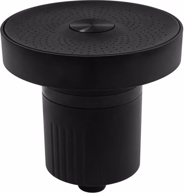 VOGREX 5 Inch High Pressure Filtered Round Shower Head Water Filter System in Matt Black