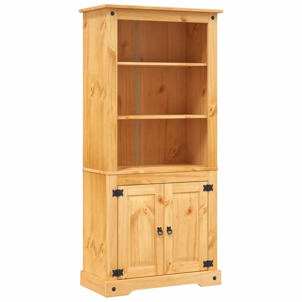 Berkfield Home Corona Range Mexican Pine Cupboard in Brown, W: 80 cm, D: 40 cm, H: 170 cm – 2