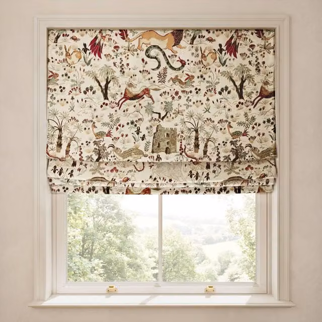 House of Hackney Trematonia Jacquard Blind in Beige with Animal Pattern