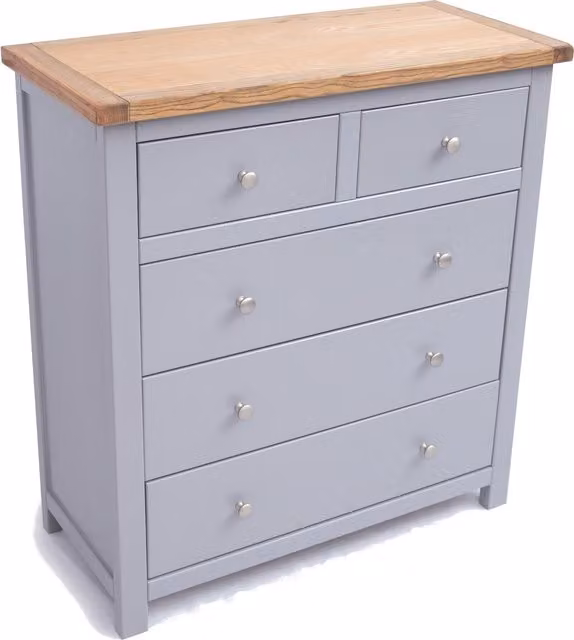 Cabinet Bits Mirano 2 Over 3 Chest of Drawers in Grey Ash Wood