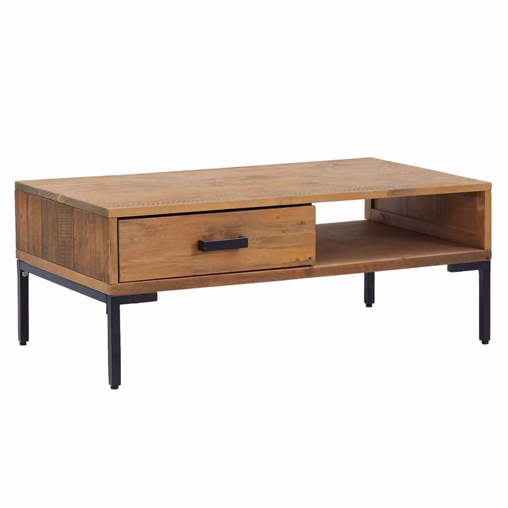 Berkfield Home Decorative Coffee Table in Brown Solid Pinewood, W/D/H: 90 x 50 x 35 cm – 3