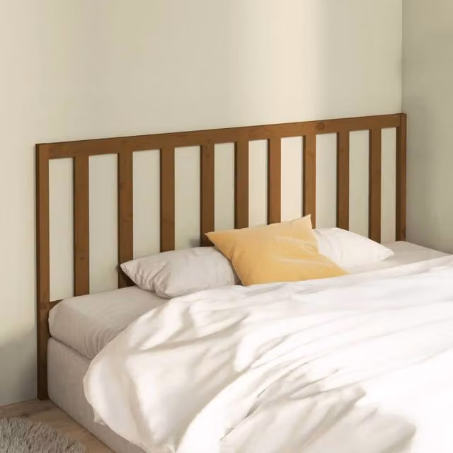Berkfield Home Beautiful Bed Headboard in Honey Brown Solid Pine Wood, W: 206 cm, D: 4 cm, H: 100 cm – 1