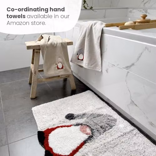 Allure Bath Fashions Christmas Gonk Bath Mat, Grey, W: 80 cm, D: 50 cm – 4