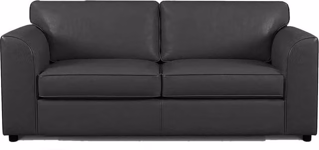 Furnishings For Less UK Danbury 3 Seater Leather Sofa in Black