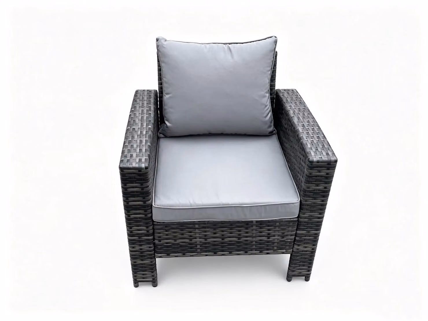 Fimous 9 Seater Dark Grey High Back Rattan Garden Furniture Set with Dining Table – 3