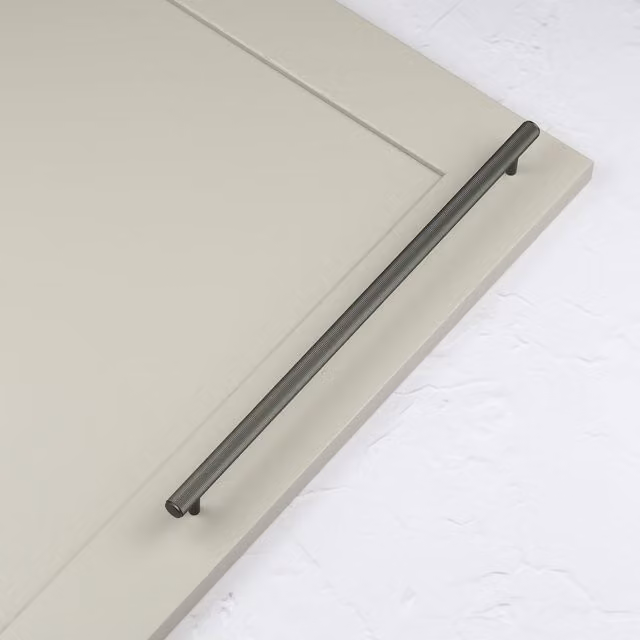 Handle & Home Matt Anthracite Grey Grooved Textured Aluminium Bar Cabinet Pull 360mm