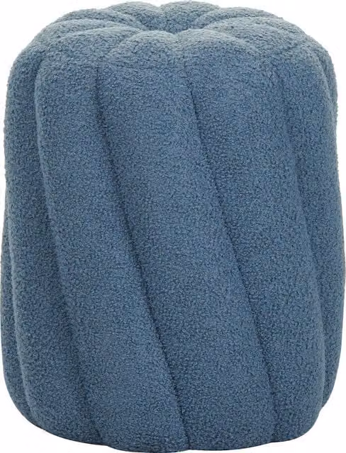 XC-HOME Twisted Bouclé Footstool in Blue