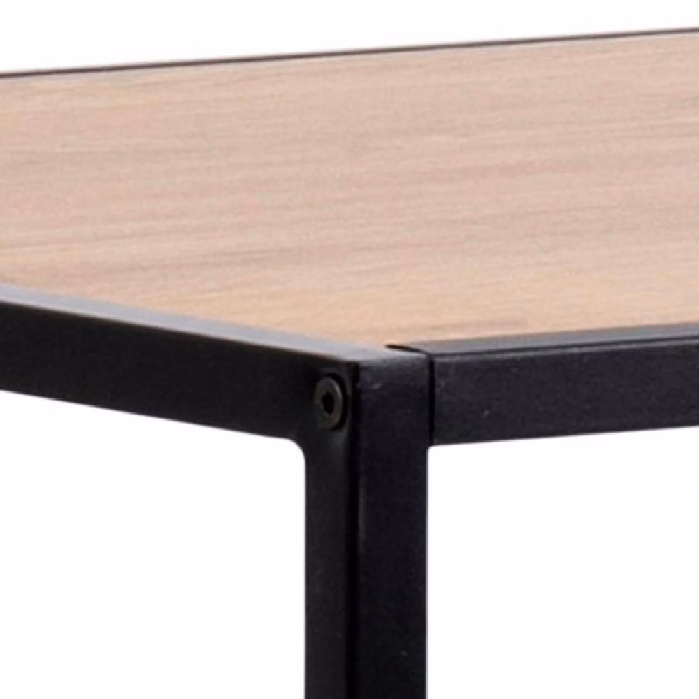 netfurniture Chelsea Industrial Bar Table with Black Metal Frame and Wild Oak Top – 4