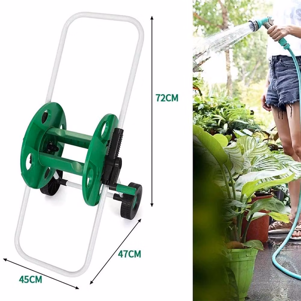 NESTLUNE Green Portable Garden Hose Reel Trolley with 50m Capacity – 2