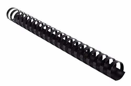 Exacompta Black Plastic Binding Combs for A4 Documents, 21 Rings, 25mm Thick, Pack of 50