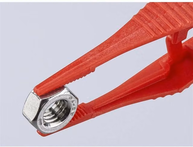 Knipex Plastic Precision Tweezers, 129mm, Red and Multicolour