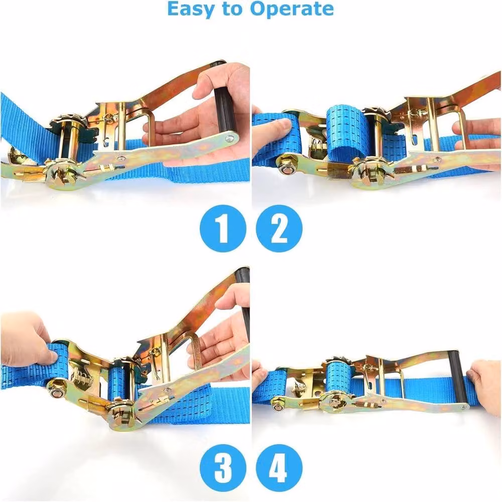 SPETLEK Blue Ratchet Tie Down Endless Lashing Straps, 4 x 25mm – 2