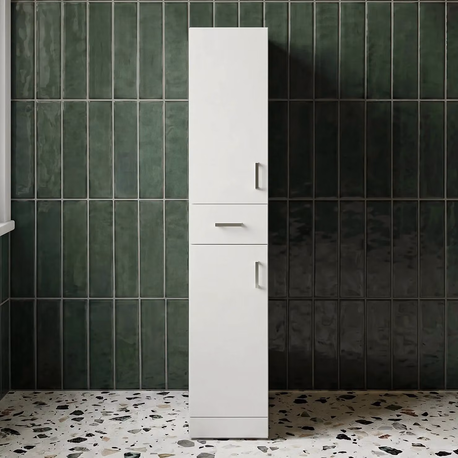 Balterley Gloss White Freestanding Tall Bathroom Unit W/D/H: 35 x 35 x 35 cm – 2
