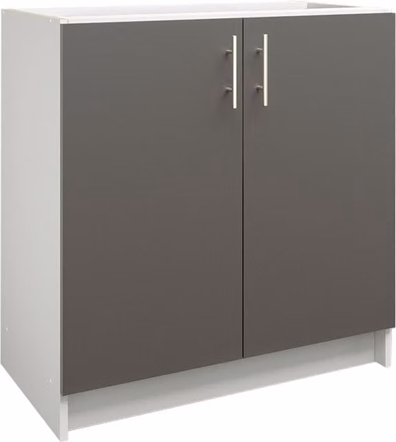 JD Greta Modern Kitchen Base Unit in Matt Grey, Width: 80 cm